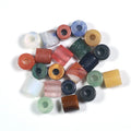 20pcs/Bag Large Hole Gemstone Beads in Bulk 9mm Long Tube Beads Big Hole Stone Beads for Jewelry Making