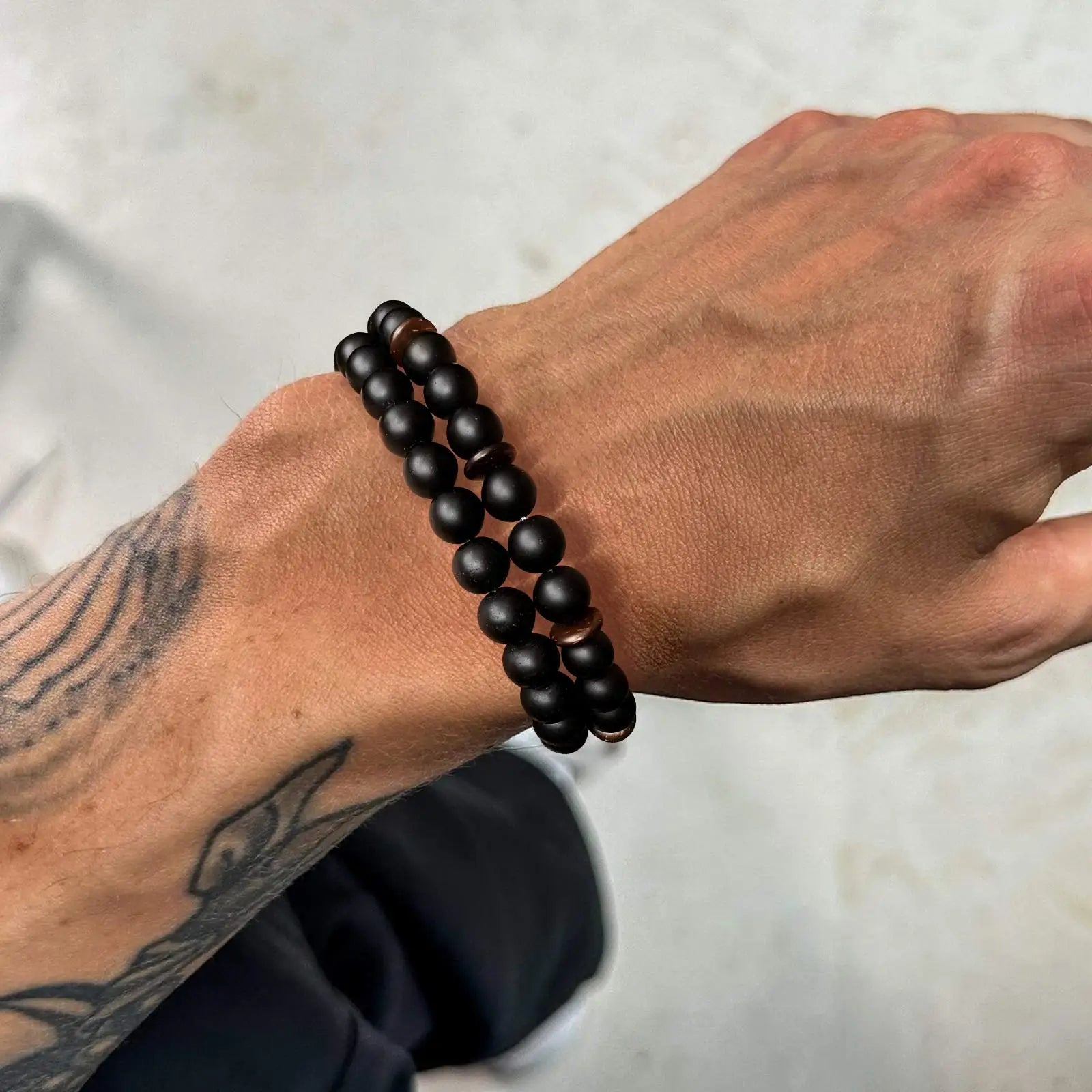 Handmade Mens Beaded Bracelets Natural Stone Expandable and Adjustable Fashion Jewelry Bangles Bulk DIY Healing Supplies