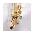 Trendy Dainty Birth Stone Zircon 18K Gold Plated Stainless Steel Zodiac Sign Horoscope Necklace Zodiac Pendant NecklaceJewelry