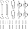 Triangle Shade Sails Deck Garden Lawn Patio Outdoor Metal Sail Shade Hardware Kit