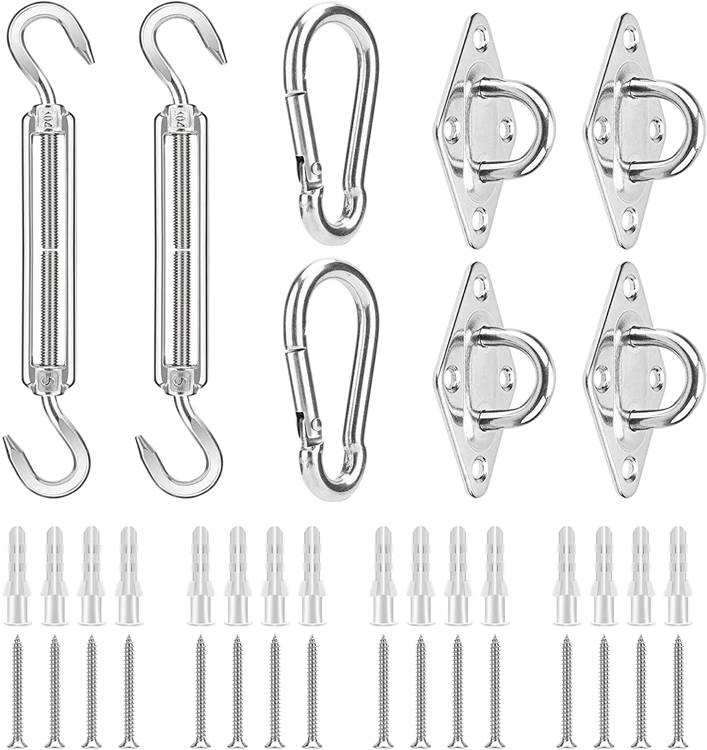 Triangle Shade Sails Deck Garden Lawn Patio Outdoor Metal Sail Shade Hardware Kit