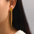 Non Tarnish 18k Gold Plated Tassel Earrings Wholesale Stainless Steel Dangle Earrings Party Fashion Jewelry