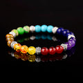 Douvei 7 Chakra Energy Bead Bracelets for Children's Trendy Anxiety Relief Yoga Healing Crystal Bracelet