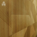 MUMU Composite Wooden Paint Art 3D Wood Wainscoting Slat Board Wall Panel for Interior Decor