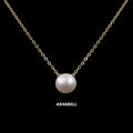 Wholesale 925 Sterling Silver Plated 18K Gold Natural Freshwater Pearl Necklace Women Jewelry