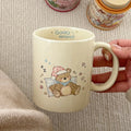 Solhui Korean Good Night Bear Ceramic Mugs Simple Creative Water Cup