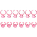 Factory Price for Disposable Eyelash Extension Pink Glue Rings 100pcs/pack Plastic Tattoo Pigment Ring Ink Cups Holder