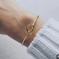 High End Waterproof Tarnish Free Knot Cuff  Adjustable Stainless Steel  Bracelets & Bangles for Women