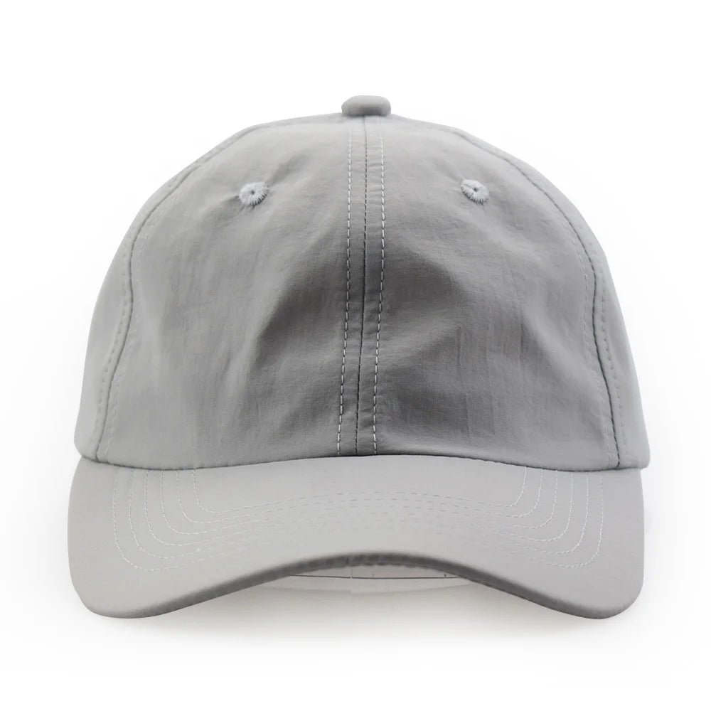 5% off High Quality 6 Panel Black Oxford Dobby Terry Nylon Unstructured Dad Hat Sporty Hand Embroidery Dot Pattern