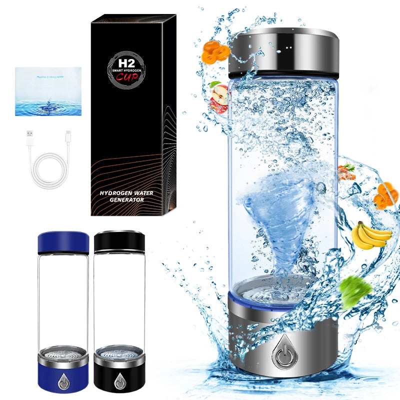 Portable SPE Hydrogen-rich Water Cup High Quality Rich Hydrogen Ionizer Water Electrolysis Generator Hydrogen Water Bottle