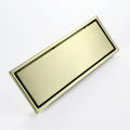 Modern Rectangle Brushed Gold Shower Floor Drain Stainless Steel Bathroom Floor Drain for Home Hotel