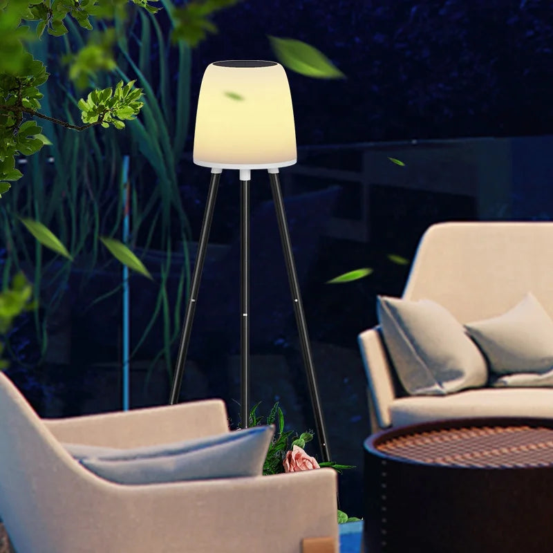 Holiday Outdoor Waterproof Solar Floor Lamps Indoor Courtyard Decorative Garden Led Solar Floor Light With Plant Stand