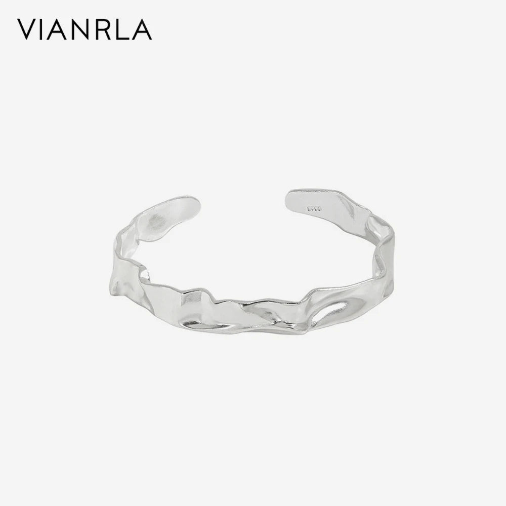 VIANRLA 925 Sterling Silver Minimalist Bracelet for Girl Jewelry Dropshipping Free Laser Logo Personalized Customization