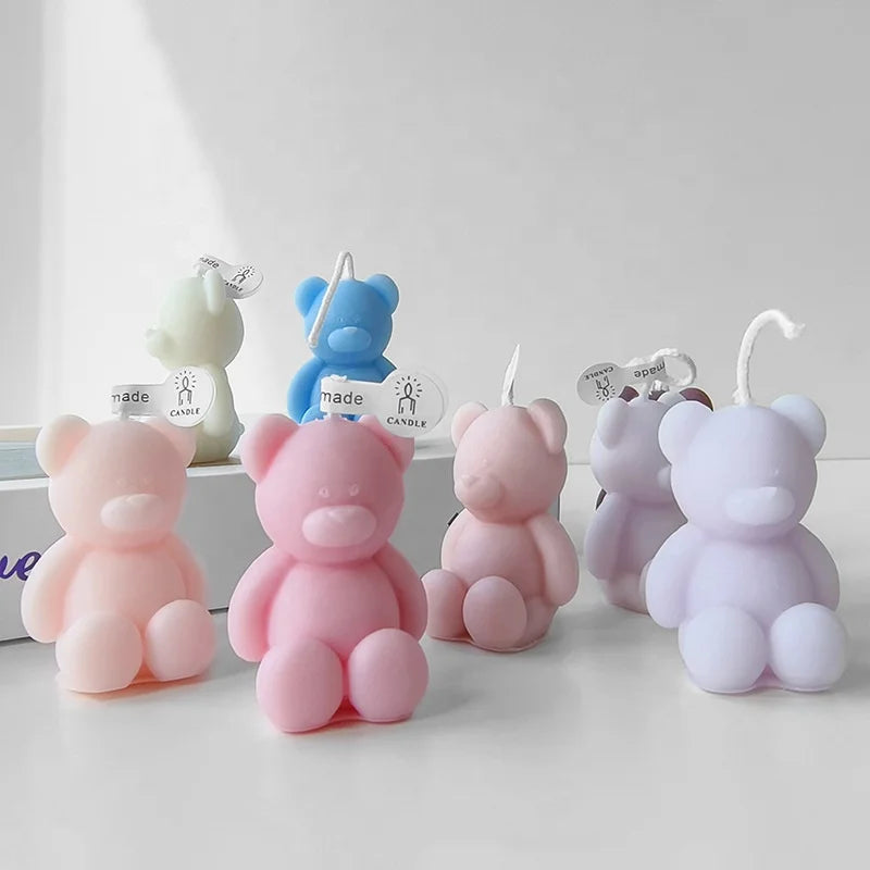 Bear Series Shaped Candles Birthday Gift Handmade Scented Candle Room Decoration Home Decor Candle MegaBDM