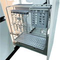 Modern 2-Tier Sink Cabinet Seasoning Basket Stackable Chrome Storage Drawer Lazy Susan Compatible Wire Wood Construction Easy