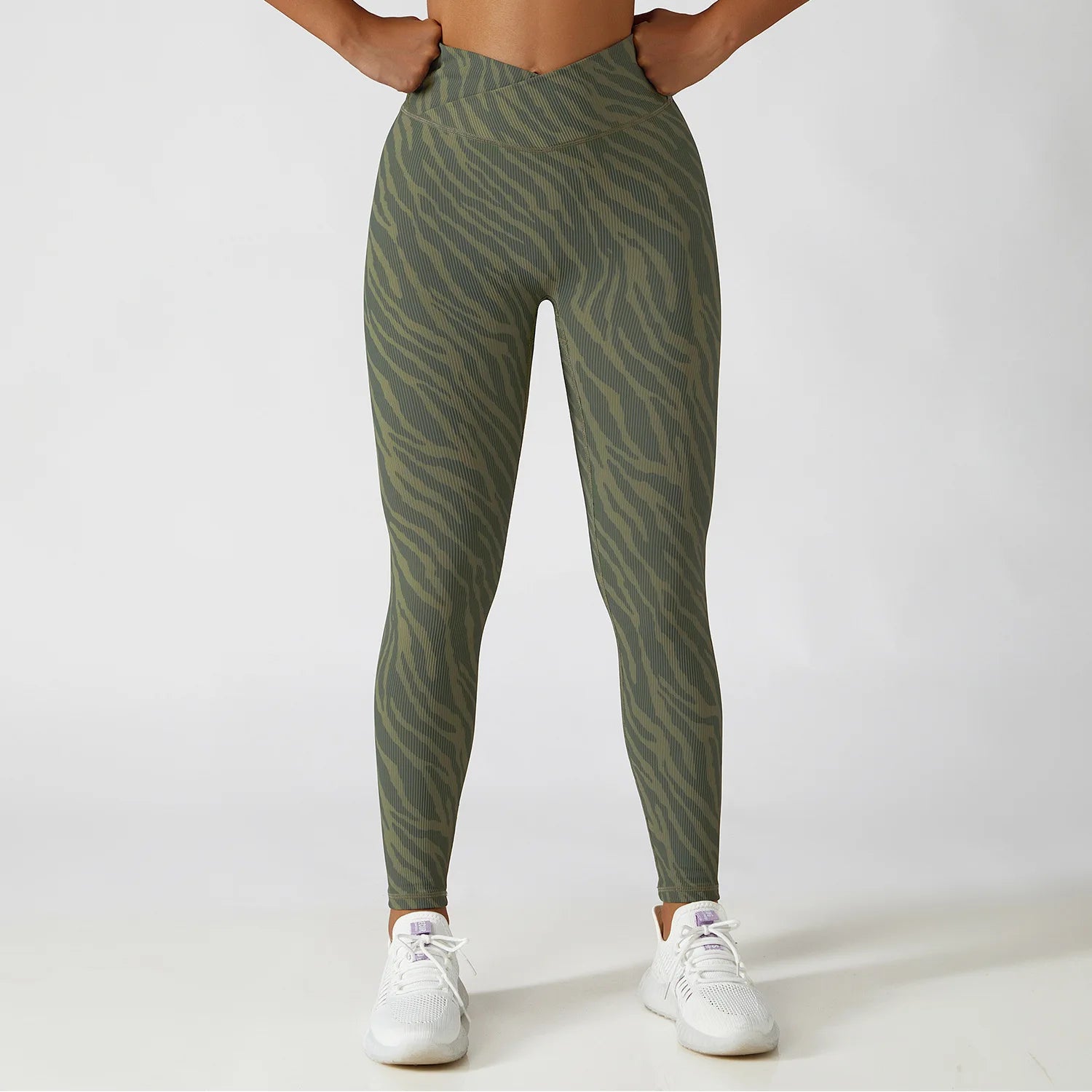 Leopard Print High Waist Yoga Pants Sports Leggings Peach Abdominal Hip-lifting Fitness Leggings