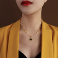 New Fashion Jewelry Gold Plated Stainless Steel Letter Roman Numerals Shell Medallion Pendant Women Choker Necklace P099