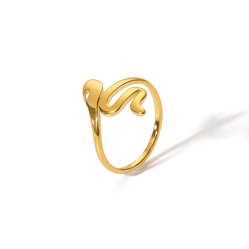 New Arrival Stainless Steel 18K PVD Plating Minimalist Spiral Open Rings Tarnish Free Jewelry for Women