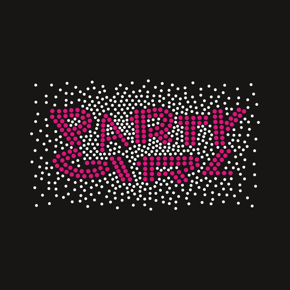 Bling Cheer Picture Design Crystal Rhinestone Transfer Round Iron-on Motif Flatback Hot-Fix 10/12 Facets Custom Design for Bags