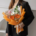 2025 New Valentine's Day Pure Handmade Crochet Bouquet Artificial Crochet Colorful Galsang Handmade Crochet Flowers to Mom Wife