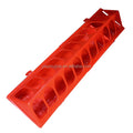Large Rectangular Poultry Equipment Chicken Feeder 22 Holes Red Plastic Feeders for Chickens