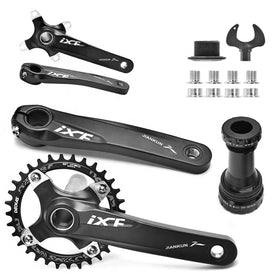 Aluminum Alloy 104BCD 170mm MTB Road Bike Crankset with Bottom Bracket Other Bicycle Parts Including Chainwheel