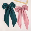 Spring New Design Satin Cloth Bow Hair Clips Fancy Hair Barrettes with Ribbon for Girls