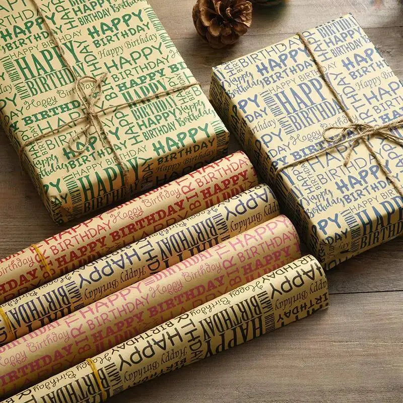 Customized Logo Printed Fancy Kraft Wrapping Paper Roll for Flower Arrangements Premium Paper & Paperboards Gift Wrap
