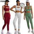 PASUXI 2026 New Women Workout Clothes Suit Activewear Sports Seamless Gym Fitness 2 Piece Yoga Sets