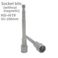 S2 Hex Socket Bits H5 5.5 6 7 8 9 10 11 12 13 14 15 16 17 18 19mm Nut Screwdriver 1/4 Shank 42 65 100 150mm Non Magnetic