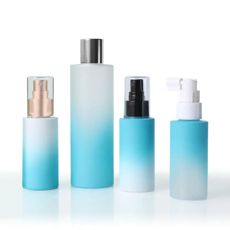 Hot Sale 80ml 250ml PET Frosted Gradient Toner Bottle Liquid Soap Dispenser Cosmetic Lotion Bottle Pump Empty Plastic Packaging