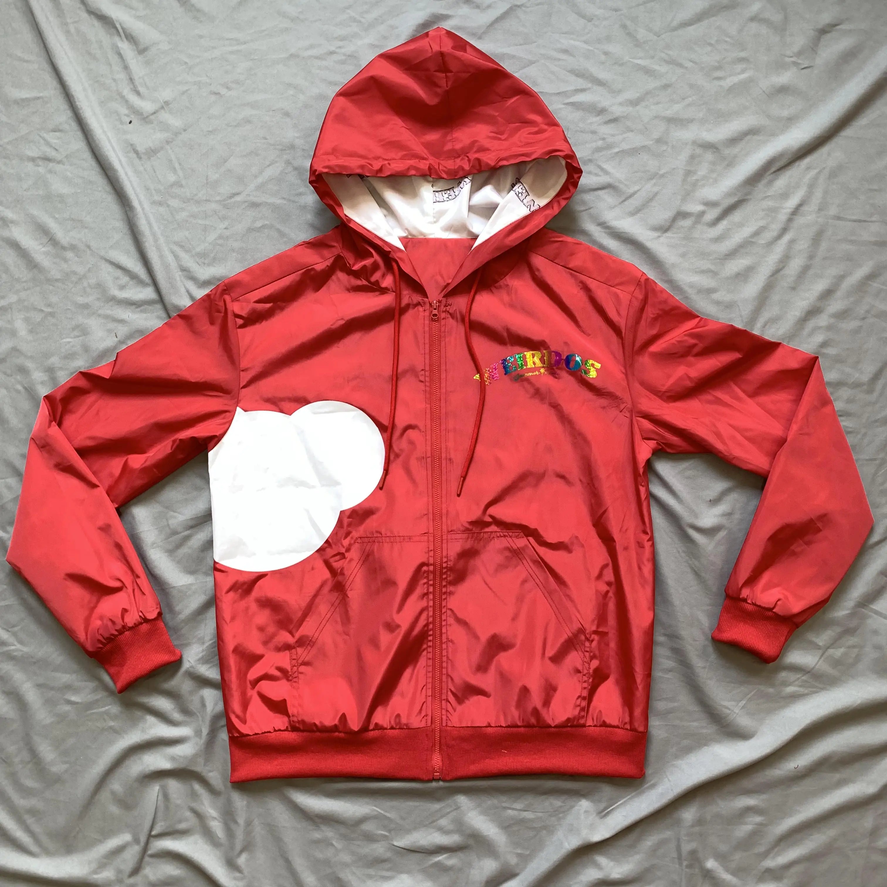 DENIMGUYS 100% Polyester DTG Printing Lining Customized Logo Sport Windbreaker Track Jacket for Men