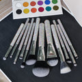 Gracedo Professional Makeup Brush Set 12-Piece Synthetic Hair Wood Handle Customizable for Face & Shaving Use