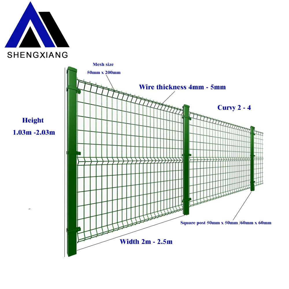 Shengxiang Factory Direct Outlet Good Price Triangular Bending Wire Mesh Fence for Garden