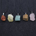 Natural Agate Amethyst Crystal Healing Stones Irregular Rough Stone Energy Pendant Gift Giving Jewelry Accessory for Children
