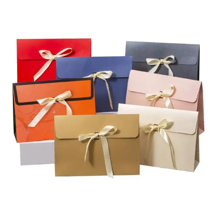 Luxury Custom Printed logo Paper Foldable Postcard Greeting Cards Jewelry Envelope Packaging Gift Box