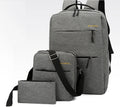 Fashion 3-Piece Backpack Set for Students Teenagers Outdoor Leisure Travel Book School Laptop Bag Zipper Made Oxford Polyester