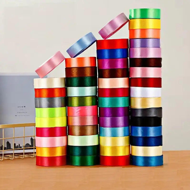 2.5CM (1 Inch) Satin Ribbon for Gift Box Wrapping Wedding Decorations Party Gift Supplies MegaBDM