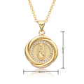 Oro Laminado Women Christian Necklace 18k Gold Virgen De Guadalupe Virgin Mary Pendant Fashion Religious Jewelry