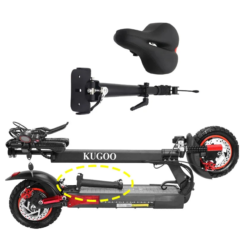 Scooter Saddle Comfortable Saddle Cushion Adjustable Shock Absorbing Foldable Seat for Kugoo M4 Scoot Parts Durable Chairer 200g MegaBDM