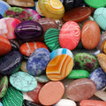 18*25mm Egg Shaped Ring Cabochon Natural Crystal Single Arc Elliptical Geometry DIY Jewelry Accessories