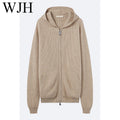 Men's Knitted Home Wear Pyjamas Overlong Robe Set Winter Long Sleeve Knit Cardigan Sweater Cashmere Hoodies