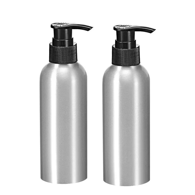 30ML-500ML Eco-Friendly Aluminium Pump Dispenser Bottle with Screw Cap for Lotions and Shampoos
