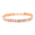 European and American Foreign Trade New Exquisite Luxury Roman Crystal Bracelet Simple Diamond Full Diamond Bracelet