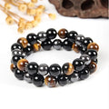 2025 Hot Selling Tiger Eye Stone Bracelets Retro Beaded Bracelets Black Obsidian Bracelet for Women Men