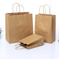 Jewelry Fashion Eco Friendly Foldable Reusable Plain Brown Kraft Paper Shopping Carry Bag