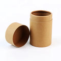 Custom Brown Kraft Coffee Round Paper Tube Can Cylinder Cardboard Cosmetic Gift Paper Tubes Box Packaging