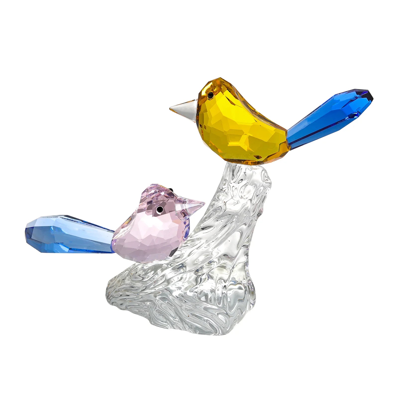 LONGWIN Crystal Bird Couples Home Table Decoration Ornaments  Crystal Animal Figurines