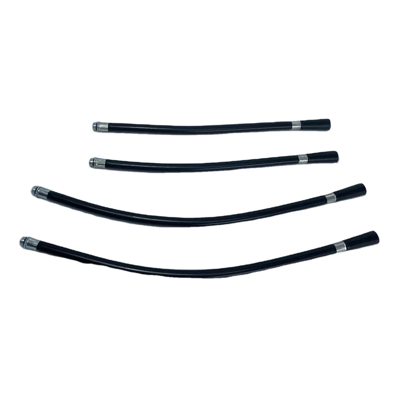 ANSU Plastic Black Fire Hose for Dry Powder Fire Extinguisher 6kg/9kg with M16*1.5 Thread Hose Belt Gauge Valve