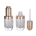 30ml Glass Droppre Bottle 1oz Serum Bottle Glass With UV Gold Press Button Dropper Cap
